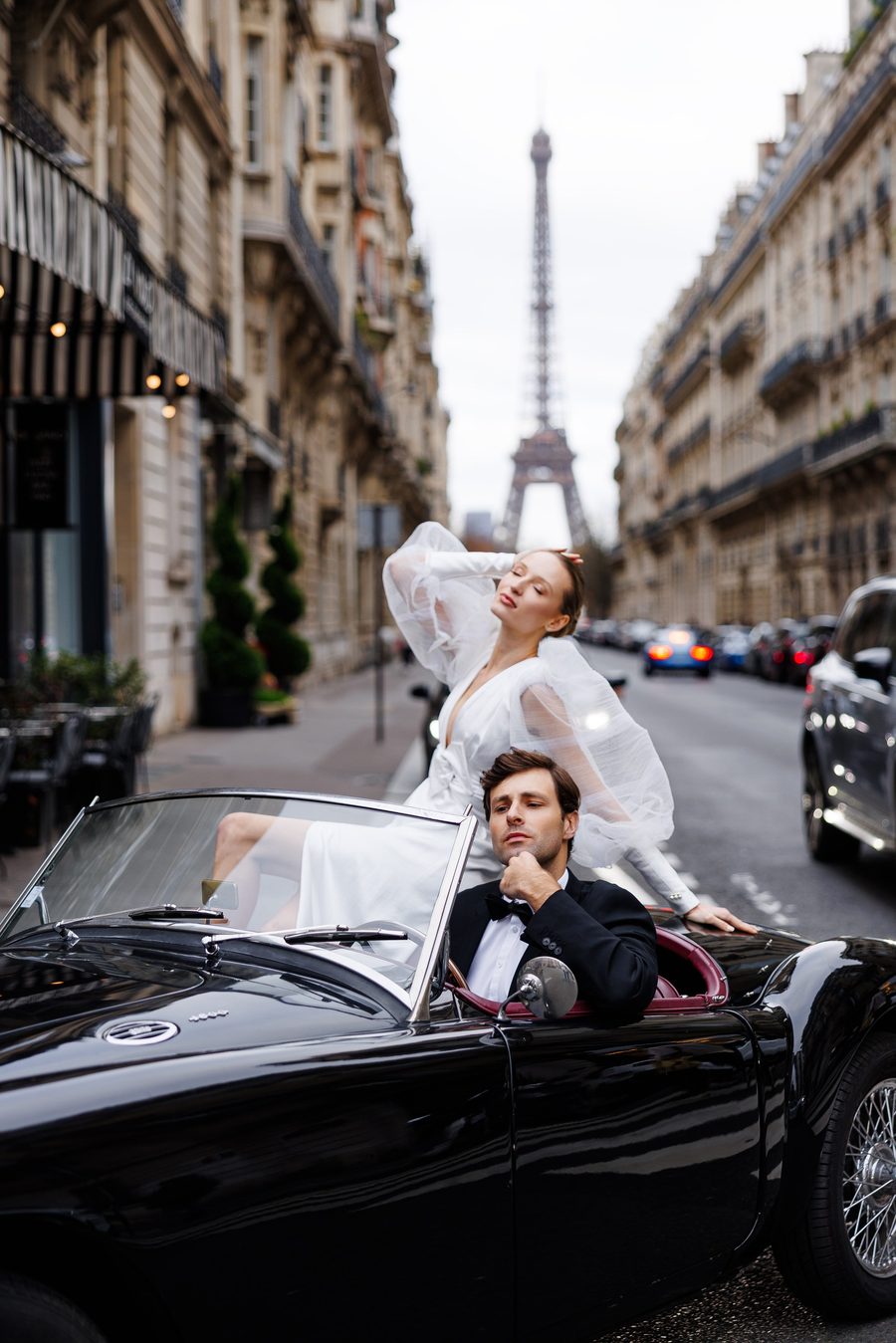 Iconic Parisian rooftop view